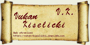 Vukan Kiselički vizit kartica